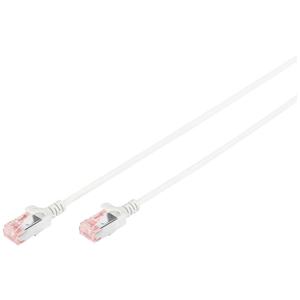 Digitus DK-1624-025S RJ45 Netwerkkabel, patchkabel CAT 6 U/FTP 2.50 m Wit Afgeschermd (dubbel), Vlambestendig, Folie afscherming, Afscherming gevlochten,