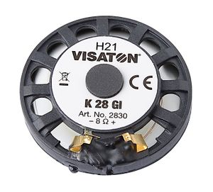 Visaton K 28 GI - 8 Ohm 1.1 inch 2.8 cm Mini-luidspreker 0.5 W 8 Ω Kunststof membraan