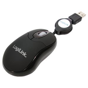 LogiLink ID0016 Muis USB Optisch Zwart 3 Toetsen 800 dpi Kabelinvoer