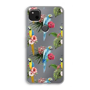 Kleurrijke papegaaien: Google Pixel 4a Transparant Hoesje