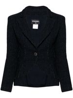 CHANEL Pre-Owned blazer à coutures contrastantes (1990-2000) - Bleu