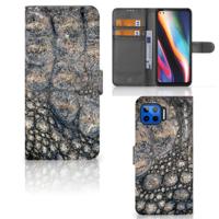 Motorola Moto G 5G Plus | Telefoonhoesje | Met pasjeshouder | Krokodillenprint