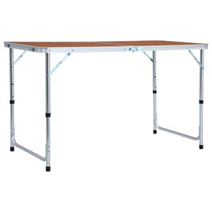 Campingtafel inklapbaar 120x60 cm aluminium