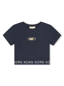 Michael Kors Kids t-shirt en jersey à bande logo - Bleu