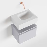 Toiletmeubel Mondiaz Andor | 40 cm | Meubelkleur Cale | Lex vrijhangend wastafel Talc Rechts | Zonder kraangat