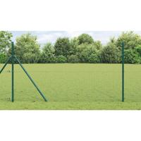 VidaXL Afrasteringspaal groen 10 x 1 m (25 x 25 mm gaas) staal