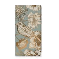 Smart Cover voor Samsung Galaxy S23 Plus Vintage Bird Flowers