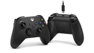 Microsoft Xbox Wireless Controller + USB-C Cable Zwart Gamepad Analoog/digitaal PC, Xbox One, Xbox One S, Xbox One X, Xbox Series S, Xbox Series X