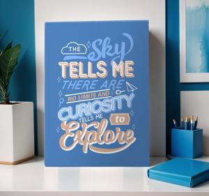 Nieuwsgierigheid citaat Canvas schilderij motivatie