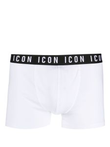 DSQUARED2 boxers en coton stretch à bande logo - Blanc