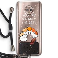 You're Shrimply The Best: Motorola Moto G6 Transparant Hoesje met koord