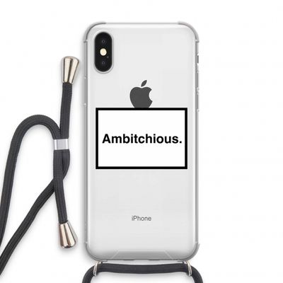 Ambitchious: iPhone XS Transparant Hoesje met koord