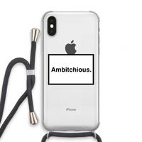 Ambitchious: iPhone XS Transparant Hoesje met koord Ambitchious: iPhone XS Transparant Hoesje met koord