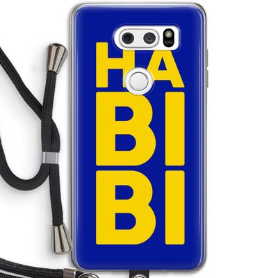 Habibi Blue: LG V30 Transparant Hoesje met koord