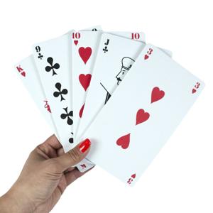 XL groot formaat Speelkaarten - 1x pakje - 10 x 18 cm - spelletjes spelen - kaarten