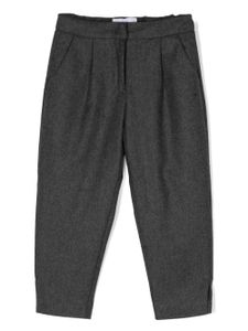 Ermanno Scervino Junior pantalon en laine vierge à coupe fuselée - Gris