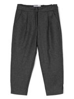 Ermanno Scervino Junior pantalon en laine vierge à coupe fuselée - Gris