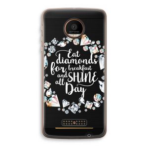 Diamonds: Motorola Moto Z Force Transparant Hoesje