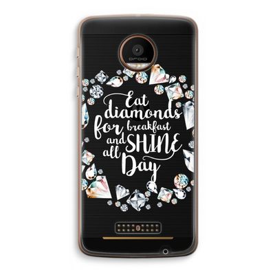 Diamonds: Motorola Moto Z Force Transparant Hoesje