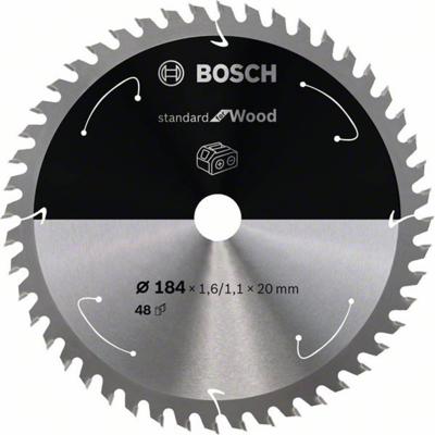 Bosch Accessories Bosch Power Tools 2608837703 Hardmetaal-cirkelzaagblad 184 x 20 mm Aantal tanden: 48 1 stuk(s)