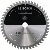 Bosch Accessories Bosch Power Tools 2608837703 Hardmetaal-cirkelzaagblad 184 x 20 mm Aantal tanden: 48 1 stuk(s)