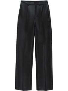 ANINE BING pantalon droit en cuir recyclé - Noir