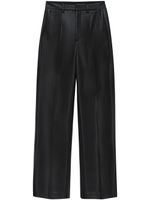 ANINE BING pantalon droit en cuir recyclé - Noir