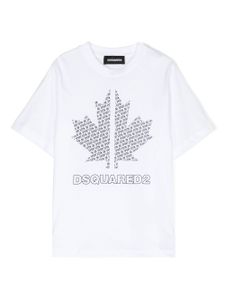 DSQUARED2 KIDS t-shirt en coton à logo embossé - Blanc