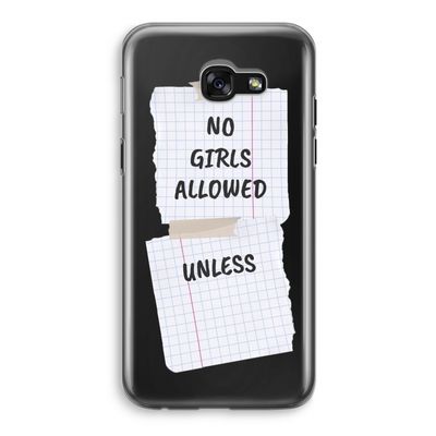 No Girls Allowed Unless: Samsung Galaxy A5 (2017) Transparant Hoesje