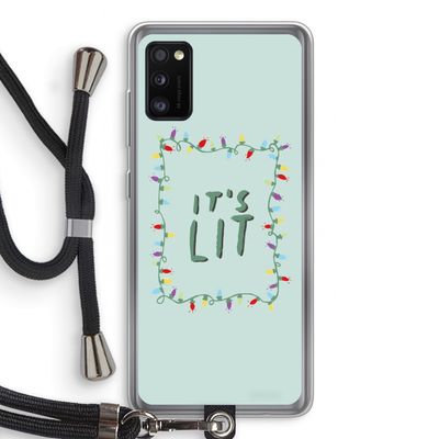 It's Lit: Samsung Galaxy A41 Transparant Hoesje met koord