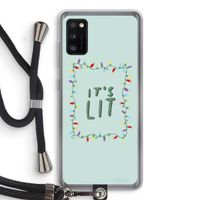 It's Lit: Samsung Galaxy A41 Transparant Hoesje met koord