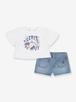 Set sweater en short baby LEVI'S® wit