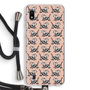 Zwarte poes: Samsung Galaxy A10 Transparant Hoesje met koord