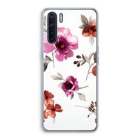 Geschilderde bloemen: Oppo A91 Transparant Hoesje