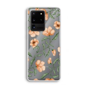 Peachy flowers: Samsung Galaxy S20 Ultra Transparant Hoesje