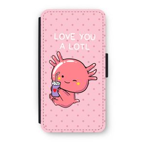 Love You A Lotl: iPhone XS Flip Hoesje