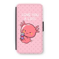 Love You A Lotl: iPhone XS Flip Hoesje