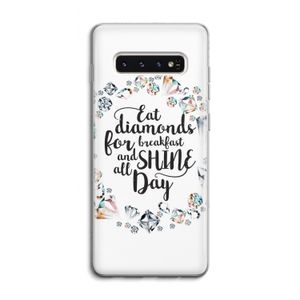 Diamonds: Samsung Galaxy S10 4G Transparant Hoesje