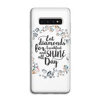 Diamonds: Samsung Galaxy S10 4G Transparant Hoesje