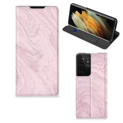 Samsung Galaxy S21 Ultra | Standcase | Marble Pink - Origineel Cadeau Vriendin