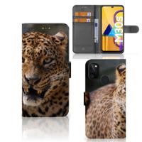 Samsung Galaxy M21 | M30s | Telefoonhoesje | Met pasjeshouder | Luipaard Samsung Galaxy M21 | M30s | Telefoonhoesje | Met pasjeshouder | Luipaard