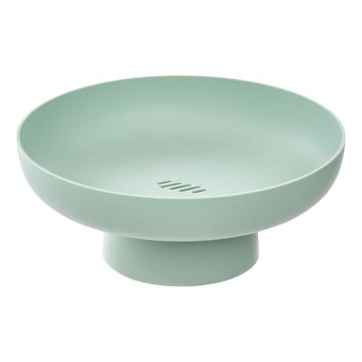 5Five Fruitschaal Nordic - op voet - mintgroen - kunststof - D26 x H11 cm - keukenschaal