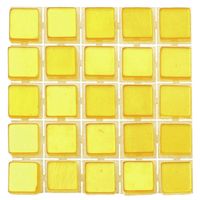 357x stuks mozaieken maken steentjes/tegels kleur geel 5 x 5 x 2 mm - Mozaiektegel - thumbnail