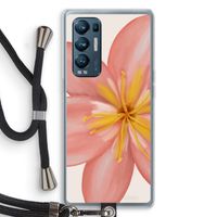 Pink Ellila Flower: Oppo Find X3 Neo Transparant Hoesje met koord
