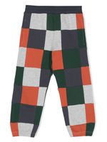 Stella McCartney Kids pantalon de jogging à carreaux en coton biologique - Bleu