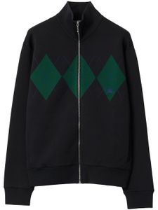 Burberry veste zippée à logo brodé - Noir