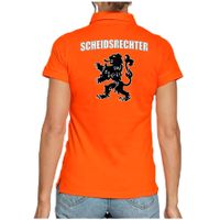 Scheidsrechter Holland supporter poloshirt oranje met leeuw EK / WK voor dames - thumbnail