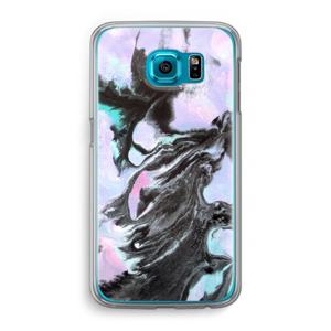 Pastel zwart: Samsung Galaxy S6 Transparant Hoesje