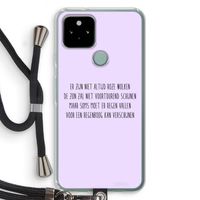 Regenboog: Pixel 5 Transparant Hoesje met koord
