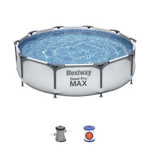 Bestway - Steel Pro MAX - Opzetzwembad inclusief filterpomp - 305x76 cm - Rond